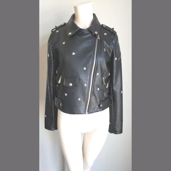 Romeo & Juliet Couture Faux Leather Moto Jacket - Picture 2 of 14